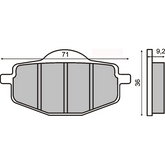 Pastiglie Freno RMS Organiche Yamaha Fly One 50cc Anteriore per YAMAHA DT125R 125 1989 - 1992